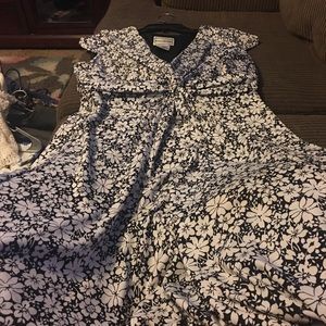 Black and white flower dress